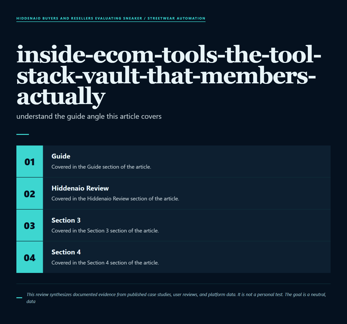 Infographic summarising key points from "Inside Ecom Tools: The Tool Stack Vault That Members Actually Use"