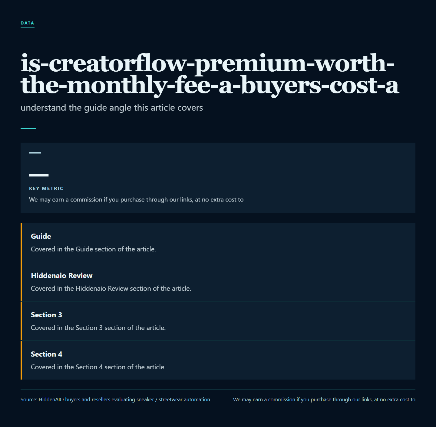 Infographic summarising key points from "Is Creatorflow Premium Worth the Monthly Fee? A Buyer’s Cost Analysis"
