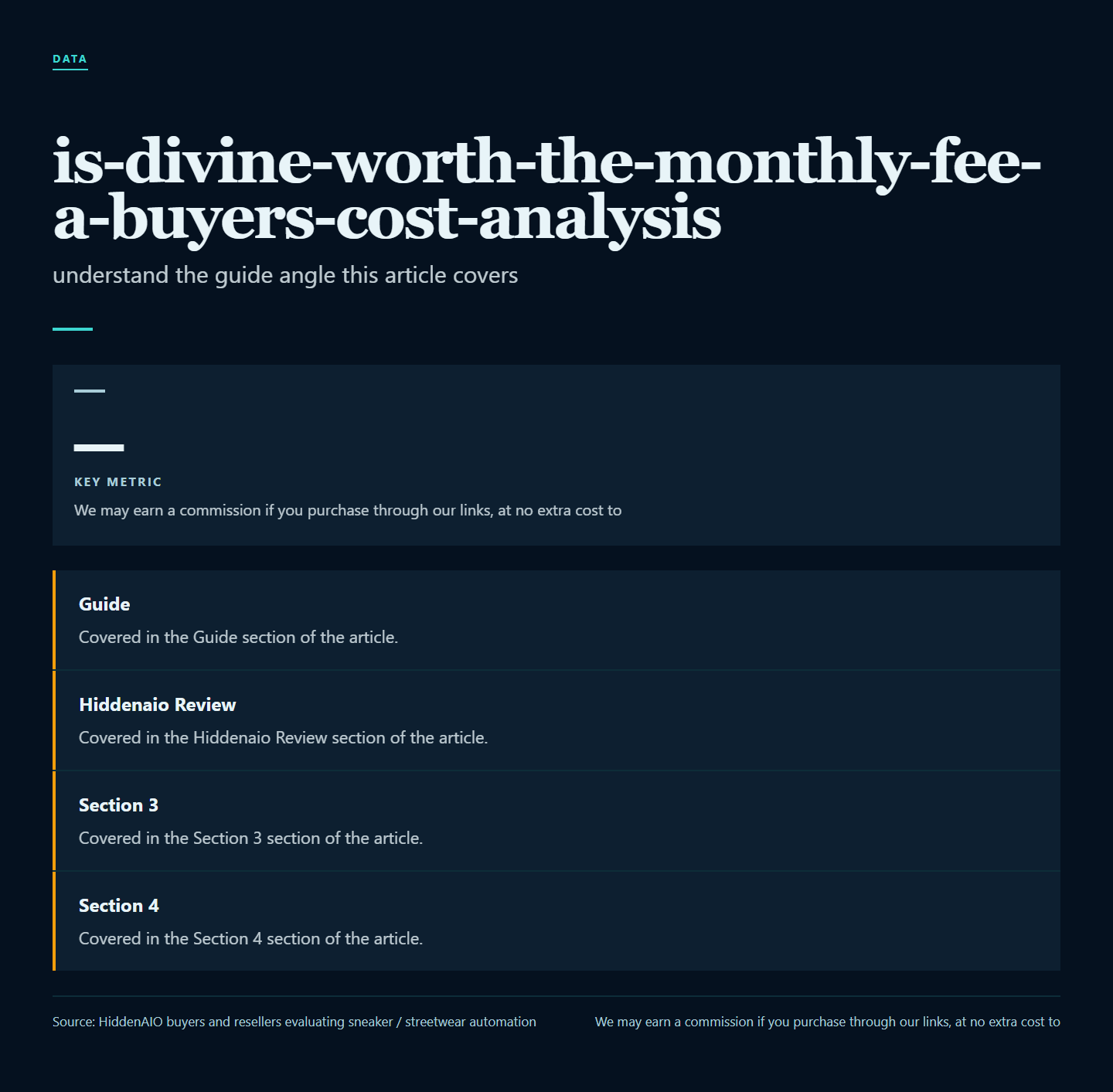 Infographic summarising key points from "DIVINE Worth the Monthly Fee? A Buyer's Cost Analysis"