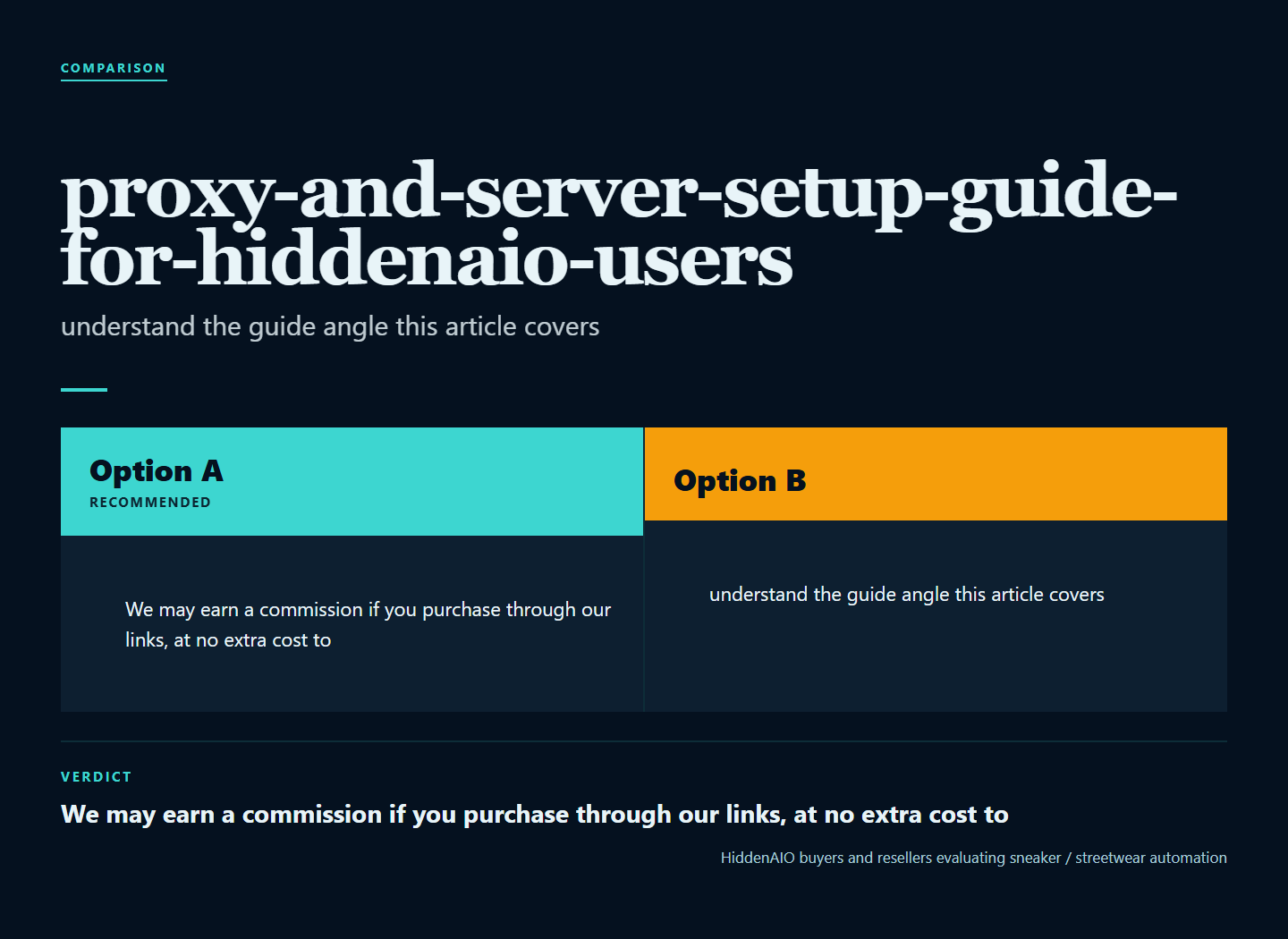 Infographic summarising key points from "Proxy Setup for HiddenAIO: ISP vs DC vs Residential for Every Drop Type"